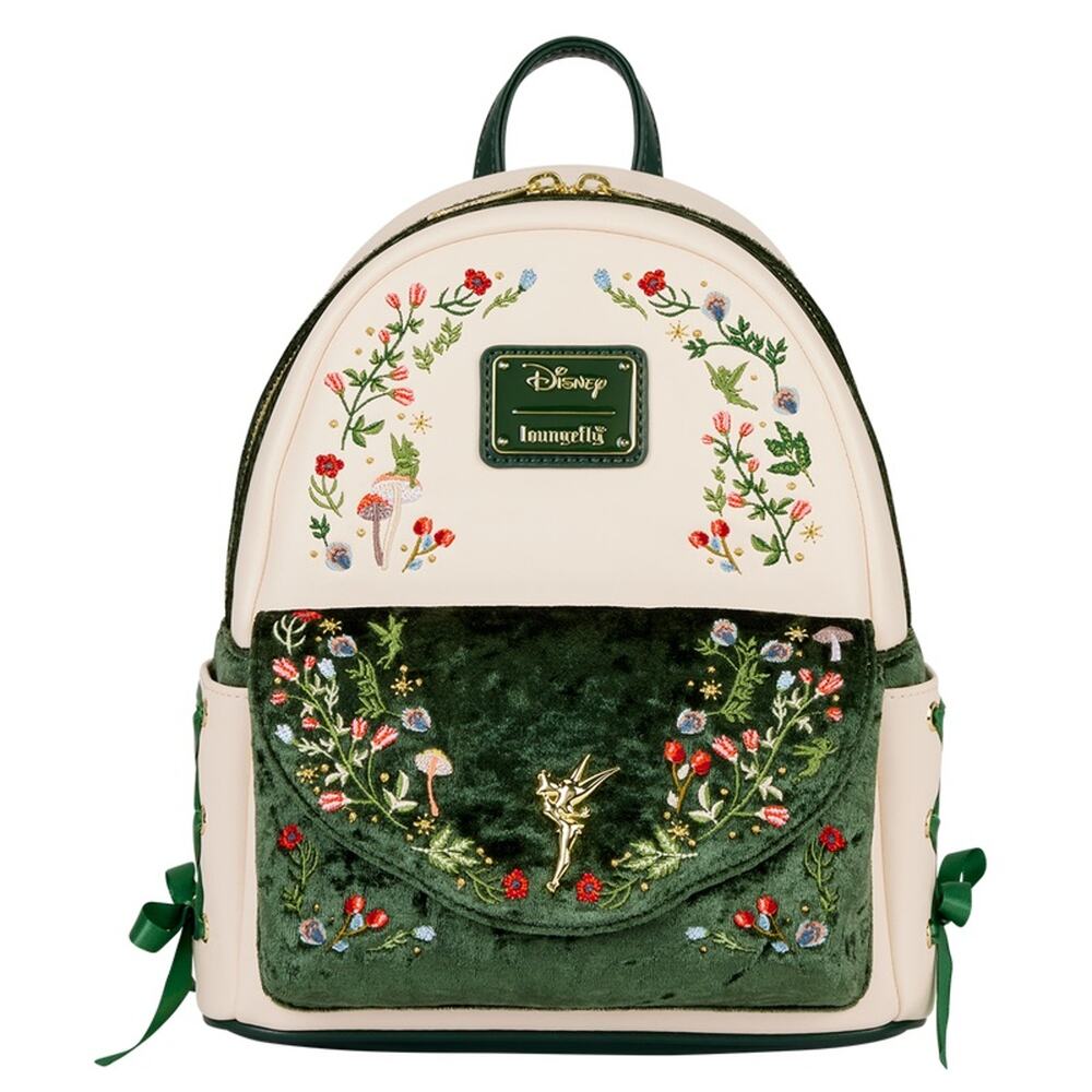 Loungefly Peter Pan Tinker Bell Exclusive Floral Mini Backpack NWT